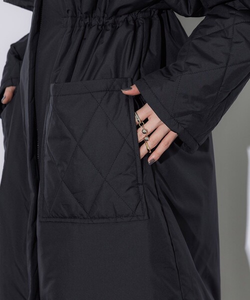 完売間近！】キルティングフーディーコート｜軽量/保温/保湿（ダウン