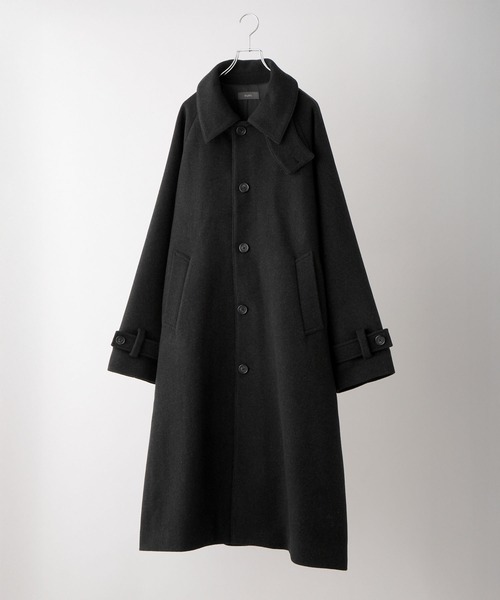 セール】【CLEL】Wool Blend Tech Melton Soutien Collar Coat
