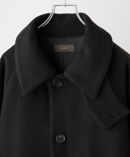 セール】【CLEL】Wool Blend Tech Melton Soutien Collar Coat