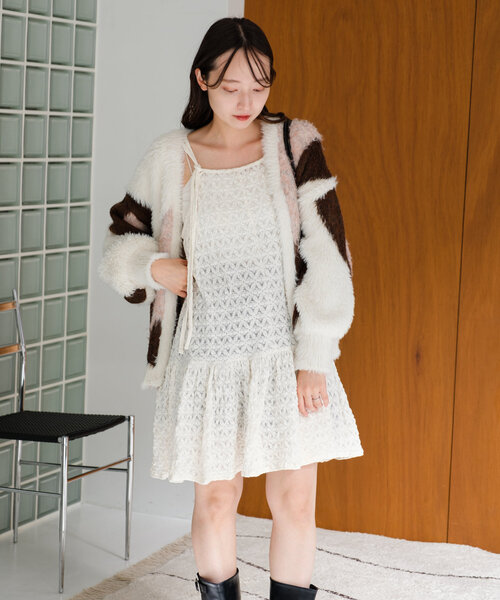 セール】フクレジャガードミニワンピース（ワンピース）｜Kastane