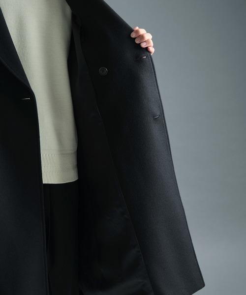 THE Cashmere wool ダブルチェスターコート/カシミヤ混/柔らかな肌触り