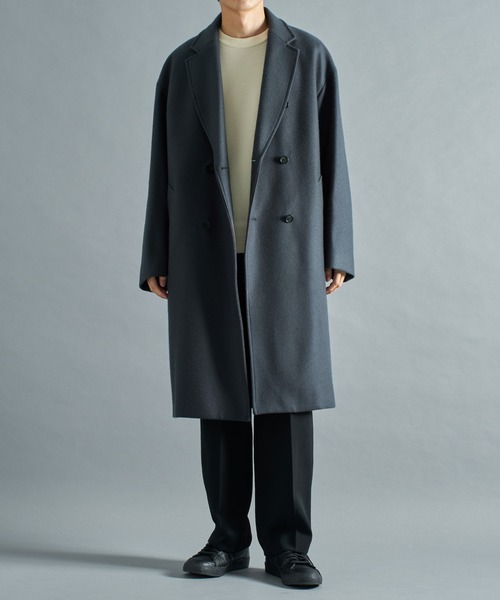 THE Cashmere wool ダブルチェスターコート/カシミヤ混/柔らかな肌触り