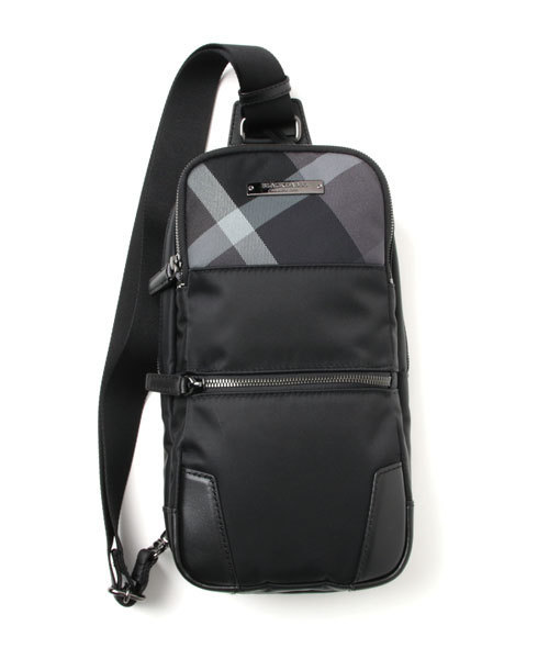 希少 ブラックレーベル クレストブリッジ ボディバッグ 斜め掛け 本革