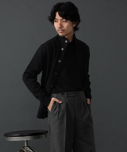 ZANONE / CHIOTO 5ゲージ スタンドカラー カーディガン（カーディガン