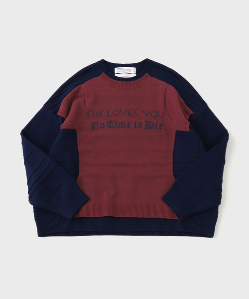 セール】DAIRIKU / ダイリク Docking Lettered Knit（ニット/セーター