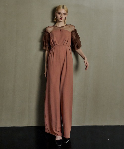 et.UNiVER Many way frill dress ブラウン S hnn※et.UNiVER Many way