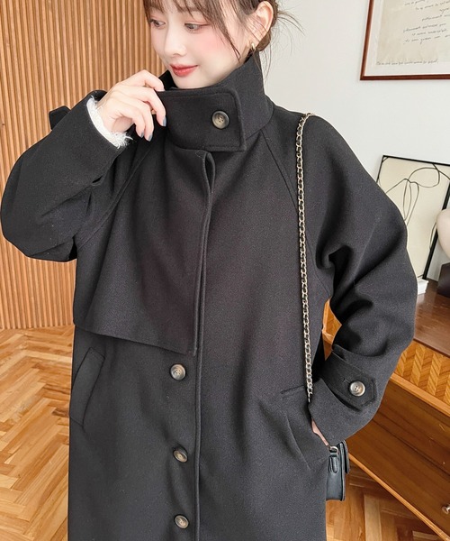 セール】【累計販売枚数1万枚突破！】ニットメルトンスタンドカラー