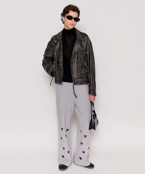 Many Heart Cutouts Sweatpants/メニーハートスウェットパンツ【MAISON