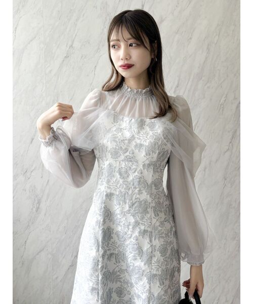 シアーベールセミフレアワンピース（ドレス）｜dazzlin（ダズリン）の