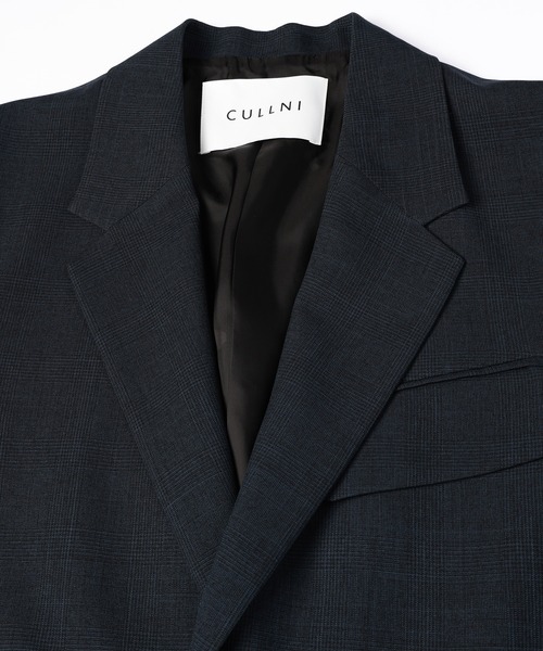 セール】Glen Check Zip Pocket Tailored Jacket（テーラード