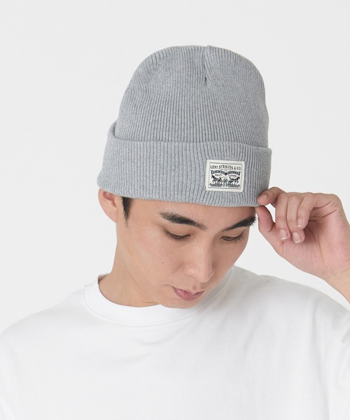 セール】Levi's/リーバイス BACKPATCH ビーニー グレー（ニット