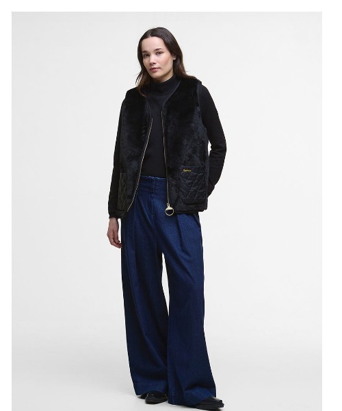 Barbour/バブア― karin faux fur gilet カリン ダイヤキルトファー