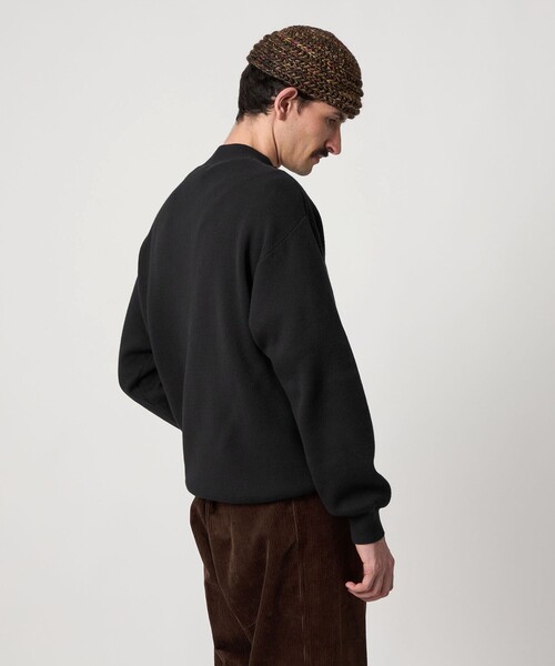 セール】＜Steven Alan＞ CTN/CA ハーフ ジップ スタンドネック ニット