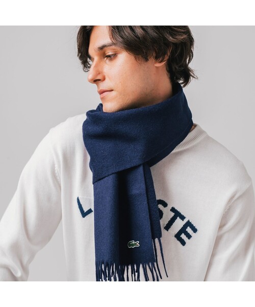 LACOSTE（ラコステ）の「ウールフリンジマフラー（マフラー）」 - WEAR
