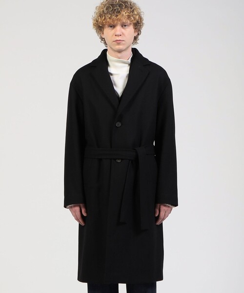 セール】HEVO CISTERNINO ウールナイロン シングルチェスターコート