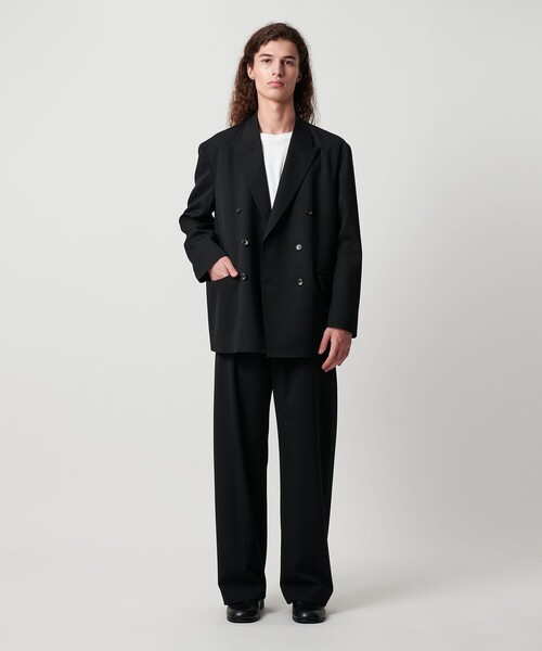 TW ツイル ワイド 2P ストレート スラックス -セットアップ対応