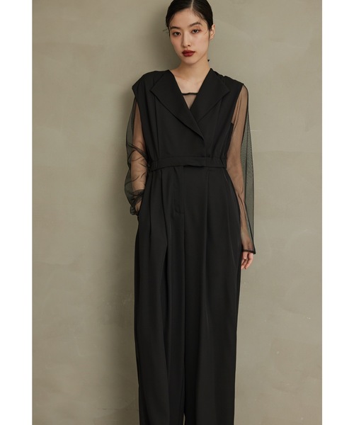 スタンドアウトカラーオールインパンツ 2点セット パンツドレス