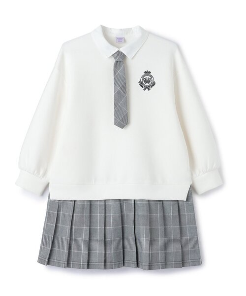 セール】チェックレイヤード風ワンピース（ワンピース）｜ANNA SUI