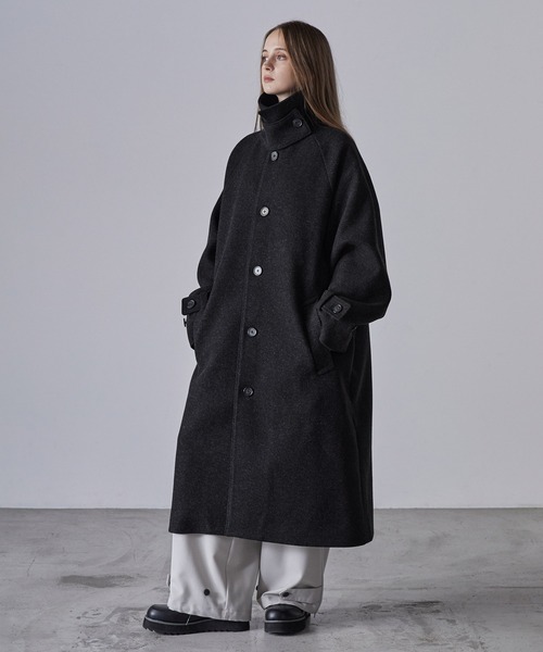 CLEL】Tech Melton Loose Soutien Collar Coat/テックメルトン ルーズ