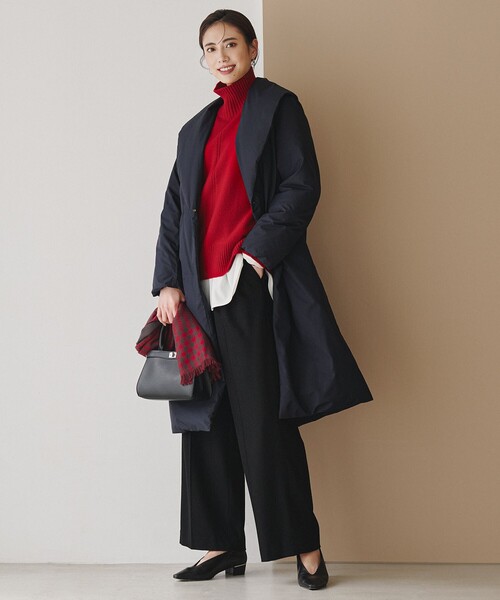 ADS ダウン ショールカラーロングコート（ダウンジャケット/コート