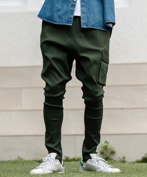 セール】mp12548-Stretch Twill Single Pocket Cargo Jodhpurs Pants