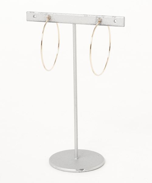 NOIR DE POUPEE（ノワールドプーペ）の「K10 フープピアス 35mm