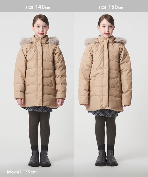 セール】GIRLSダウンコート / キッズ 140cm-160cm（ダウンジャケット