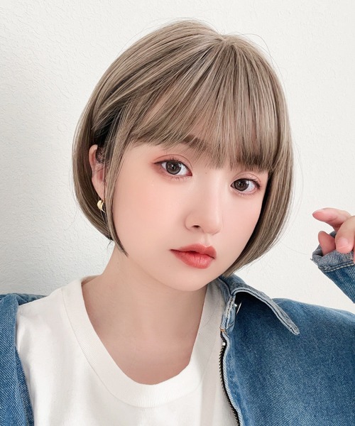 プティカットボブ 」 ウィッグ ボブ ショート 自然 フルウィッグ