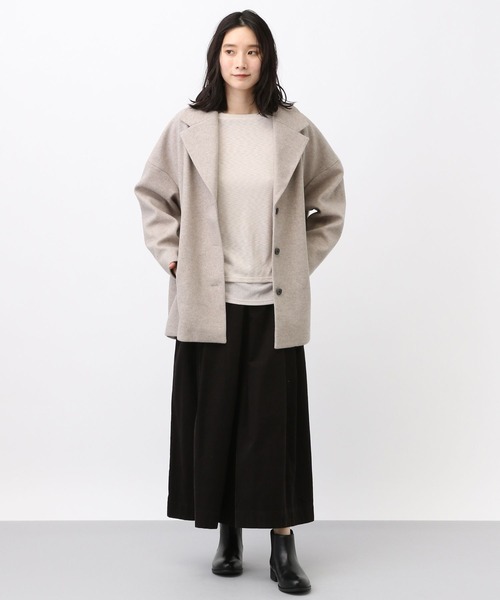 セール】《natural by clip》コクーンミドルコート（チェスターコート