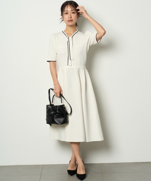 CELFORD（セルフォード）の「ボウタイニットワンピース（ワンピース