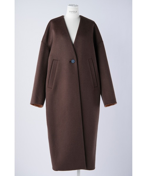 ENFOLD（エンフォルド）の「ウールリバー ノーカラーコート（ノー