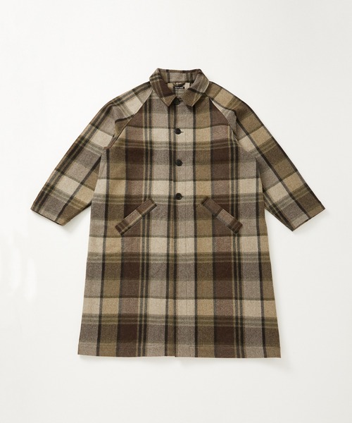 FRANK LEDER BROWN BIG CHEQUARED WOOL M 6 (0521039)（その他アウター