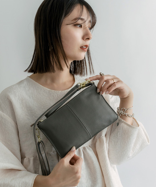 セール】本革 スリムミニ トート ショルダーバッグ サコッシュ ミニ