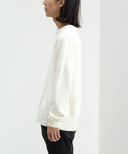 ユニセックス】ベアー 刺繍 クルーネック ニット（ニット/セーター