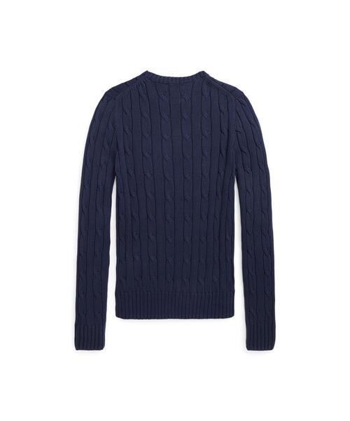 ケーブルニット コットン クルーネック セーター（ニット/セーター