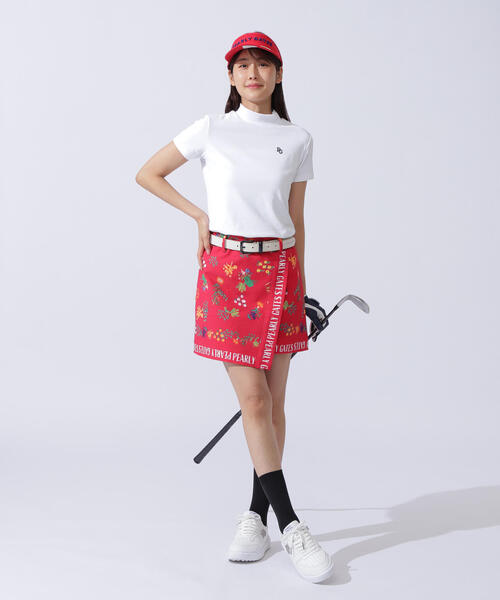 PEARLY GATES】ビオ花柄 Peストレッチカルゼスカート