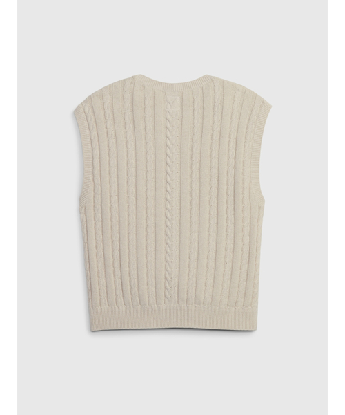 セール】リラックス ケーブルニット セーターベスト (キッズ)（ベスト