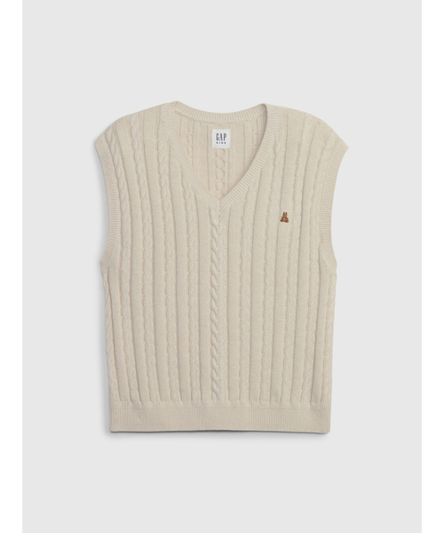 セール】リラックス ケーブルニット セーターベスト (キッズ)（ベスト