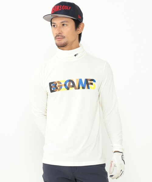 MEN＞BEAMS GOLF ORANGE LABEL / レイヤーロゴ タートルネックシャツ