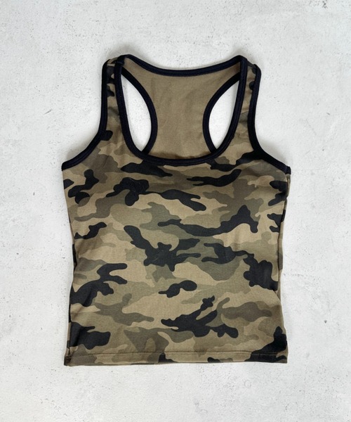 セール】カップ付き迷彩柄タンクトップ（タンクトップ）｜Bamm（バム