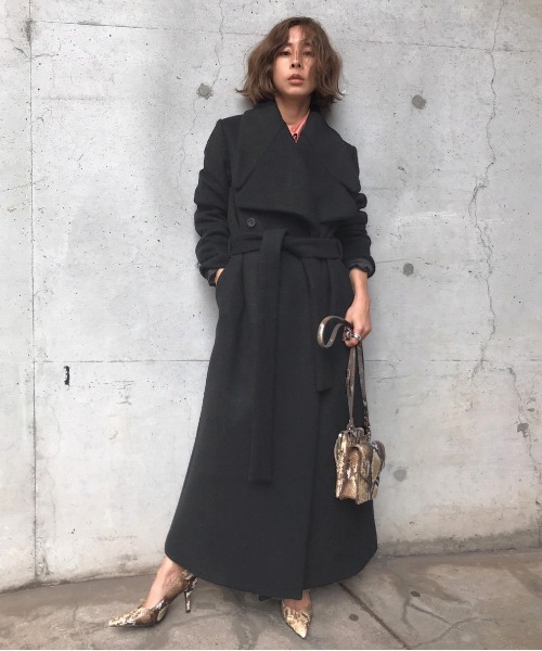 Ameri（アメリ）の「UNDRESSED DAMBO COLLAR LONG COAT（チェスター