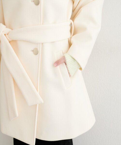 セール】〈ako〉スタンドカラーミドル丈コート（その他アウター