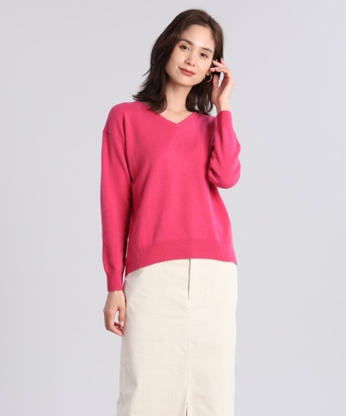 INED（イネド）の「【洗えるウール100%ニット】すっきり美ラインV