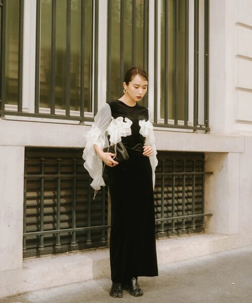 Knuth Marf/クヌースマーフ】2way chiffon docking one piece/2way