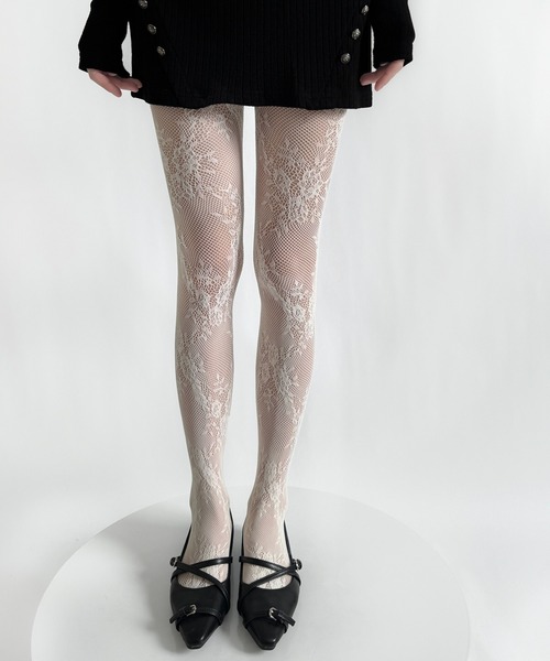 セール】Nia(ニア)/フラワーレースタイツ ストッキング（タイツ