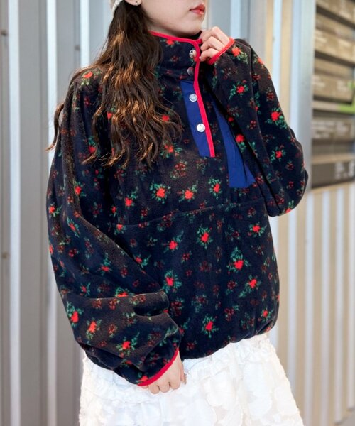 花柄フリースプルオーバー（Tシャツ/カットソー）｜w closet（ダブル