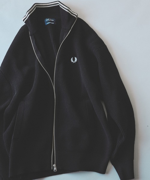 別注】FRED PERRY / ドライバーズニット（カーディガン/ボレロ）｜FRED