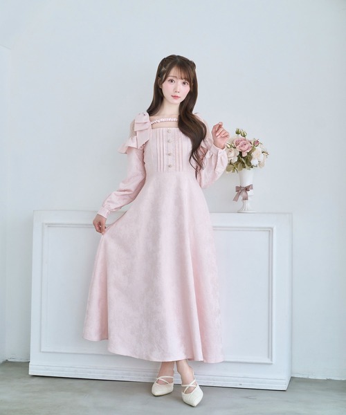 セール】Lace switching jacquard dress（ワンピース）｜Rose Muse
