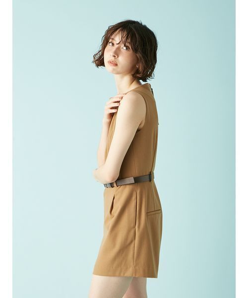 LILY BROWN（リリーブラウン）の「ベルト付きミニロンパース（つなぎ