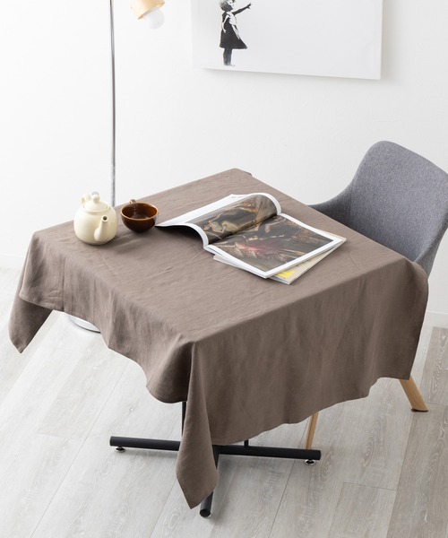 セール】洗いざらし 天然麻 100% テーブルクロス 100×140cm 吸水速乾